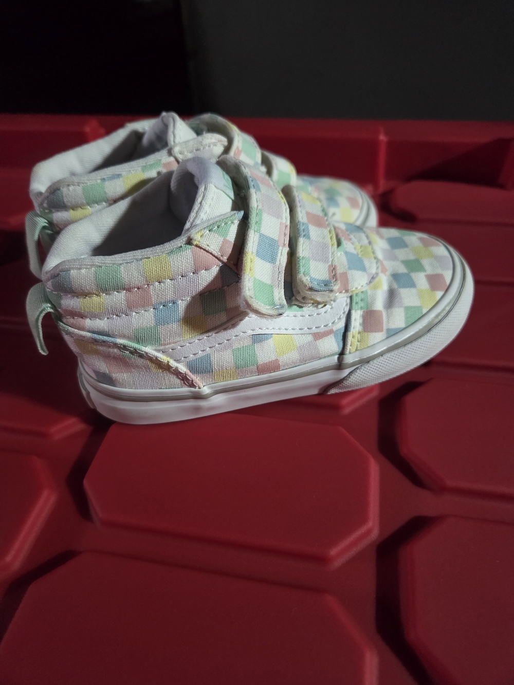 Vans Kids High-Top Sneakers - Pastel Checkerboard